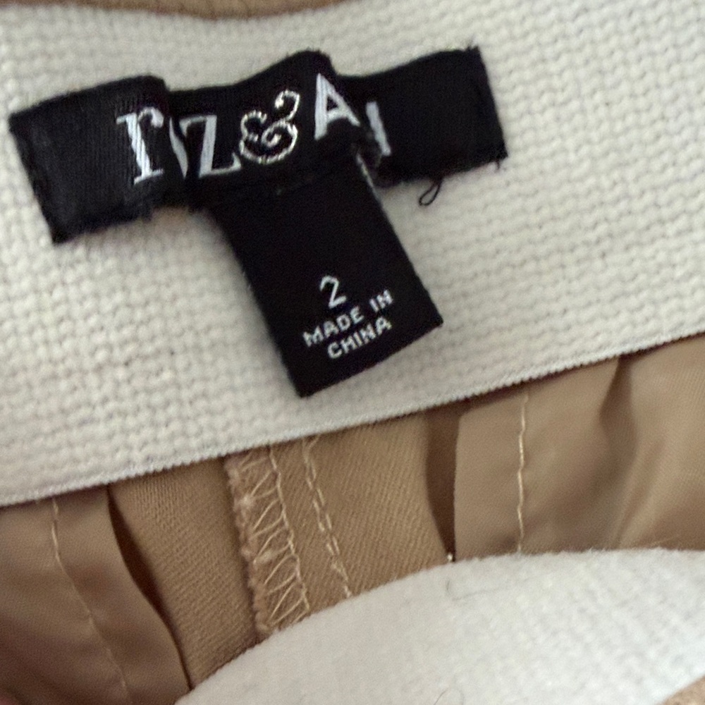Roz & Ali Cropped Ankle Pants in Camel Tan - Picture 2 of 5